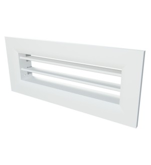 Metalowa kratka 200x55 mm do skrzynki rozprężnej ściennej, biała