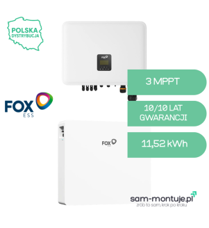 FoxESS ZESTAW P3-10.0-SH + EP12 — inwerter hybrydowy 10.0 kW z modułem bateryjnym