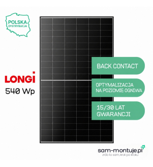 Moduł fotowoltaiczny Longi 540W LR7-60HVH-540 (Black Frame, N-Type, Hi-MO X10)