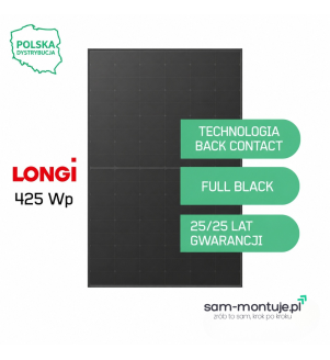 Moduł fotowoltaiczny LONGI 425W Hi-MO X6 Back Contact (czarna rama)