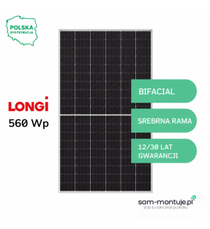 Moduł fotowoltaiczny LONGI 560W Hi-MO 7 Bifacial