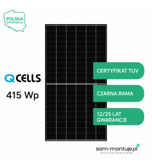 Moduł fotowoltaiczny Qcells 415Wp Qpeak Duo ML-G10 czarna rama