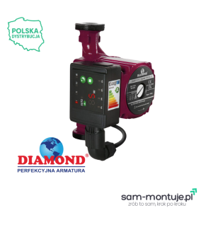 POMPA OBIEGOWA DO C.O. RS25, Elektroniczna energooszczędna - 6 metrów, 131/180/127,55
