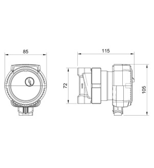 Pompa cyrkulacyjna c.w.u. RS12, elektroniczna energooszczędna premium