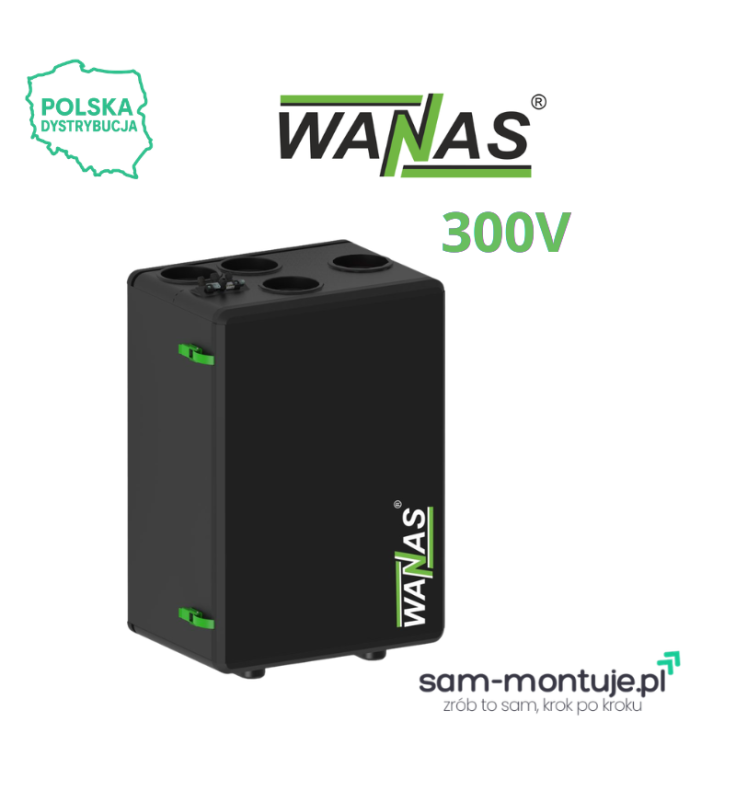 Wanas Rekuperator 300V - rekuperator pionowy standardowy WANAS300V