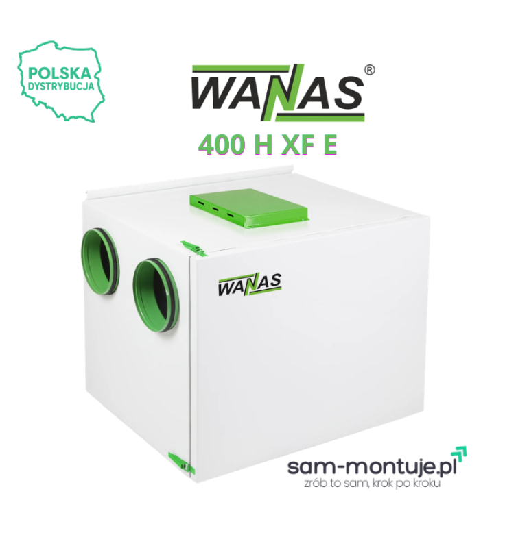 Wanas WANAS 400H_XF_E – rekuperator WANAS 400H_XF_E z rozszerzoną elektroniką i XF