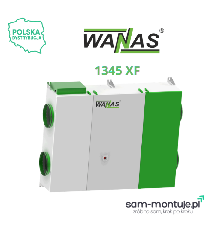 Wanas WANAS 1345 XF – rekuperator WANAS 1345 XF, wersja XF, wydajne rozwiązanie wentylacyjne