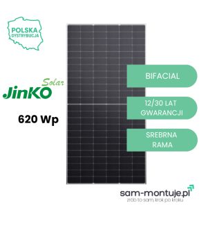 Moduł Fotowoltaiczny JINKO 620W Silver Frame N-Type bifacial