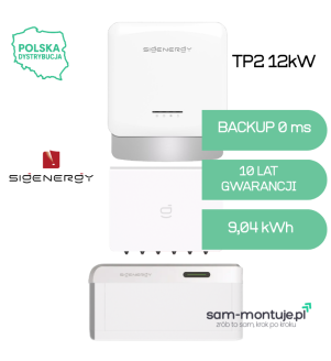 Sigenergy Zestaw hybrydowy Sigen Hybrid TP2 12kW + 9kWh z backupem
