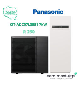 Pompa ciepła Panasonic AQUAREA KIT-ADC07L3E51 7kW / ALL-IN-ONE 120L