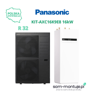 Pompa ciepła Panasonic AQUAREA KIT-AXC16K9E8 16kW SPLIT T-CAP ALL-IN-ONE 185L