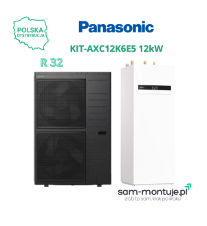 Pompa ciepła Panasonic AQUAREA KIT-AXC12K6E5 12kW SPLIT T-CAP ALL-IN-ONE 185L