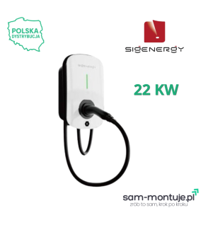 Ładowarka EVAC Sigen 22 kW 4G (kabel 5 m, Typ 2, biała)
