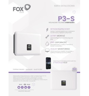 FoxESS P3-15.0-SH – falownik hybrydowy 15 kW trójfazowy